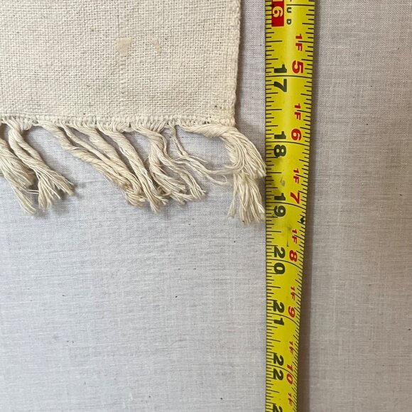 Handwoven Mexican Zapotec Oaxaco Embroidered Bird‎ Motif Vintage Towel 14x17 - Picture 5 of 9